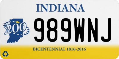IN license plate 989WNJ