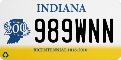 IN license plate 989WNN