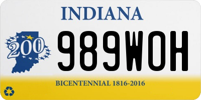 IN license plate 989WOH
