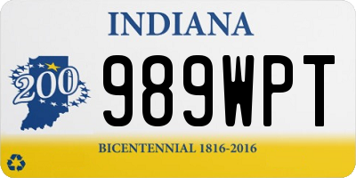 IN license plate 989WPT