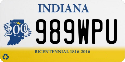 IN license plate 989WPU