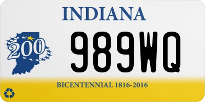 IN license plate 989WQ
