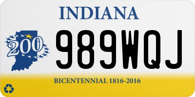 IN license plate 989WQJ