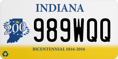 IN license plate 989WQQ