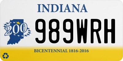 IN license plate 989WRH