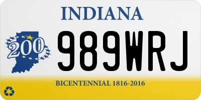 IN license plate 989WRJ