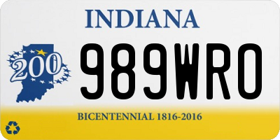 IN license plate 989WRO