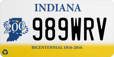 IN license plate 989WRV