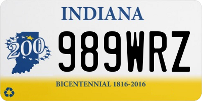 IN license plate 989WRZ