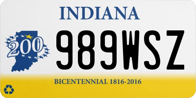 IN license plate 989WSZ