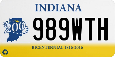 IN license plate 989WTH