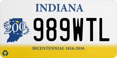 IN license plate 989WTL