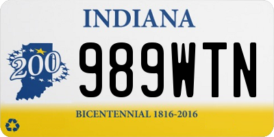 IN license plate 989WTN