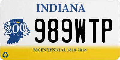 IN license plate 989WTP