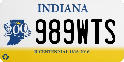 IN license plate 989WTS