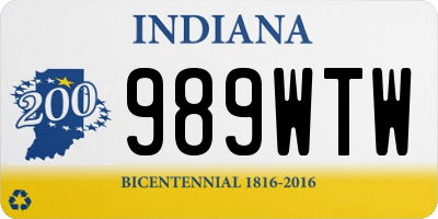 IN license plate 989WTW