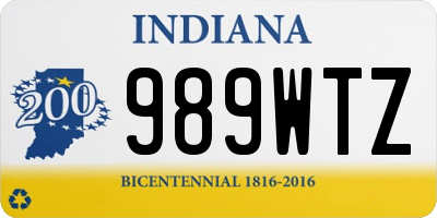 IN license plate 989WTZ