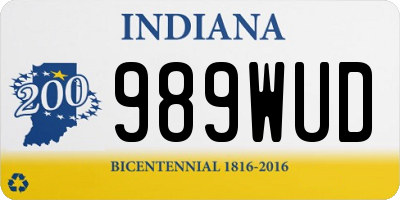 IN license plate 989WUD