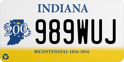 IN license plate 989WUJ