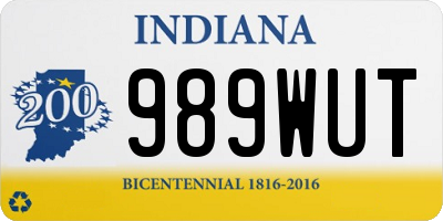 IN license plate 989WUT