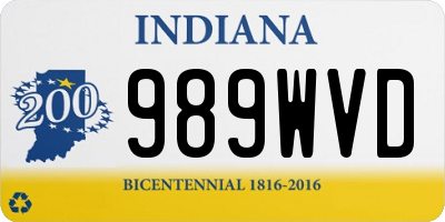 IN license plate 989WVD