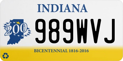 IN license plate 989WVJ