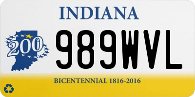 IN license plate 989WVL