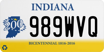 IN license plate 989WVQ