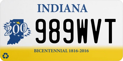 IN license plate 989WVT