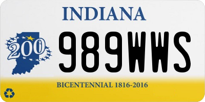 IN license plate 989WWS