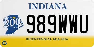 IN license plate 989WWU