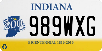 IN license plate 989WXG