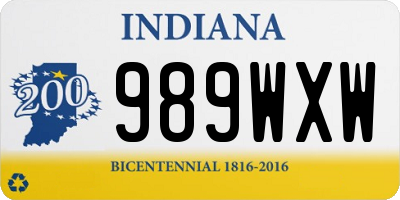 IN license plate 989WXW