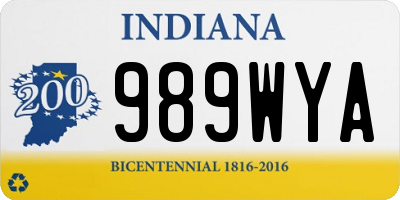 IN license plate 989WYA