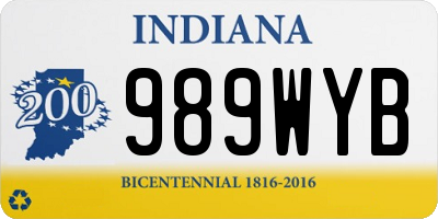 IN license plate 989WYB