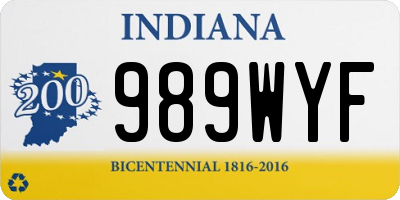 IN license plate 989WYF