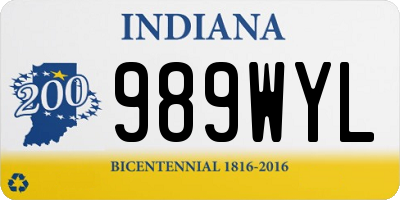 IN license plate 989WYL