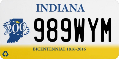 IN license plate 989WYM