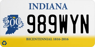 IN license plate 989WYN