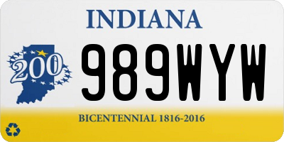 IN license plate 989WYW