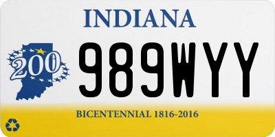 IN license plate 989WYY