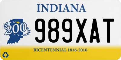 IN license plate 989XAT