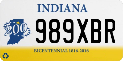 IN license plate 989XBR