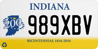 IN license plate 989XBV