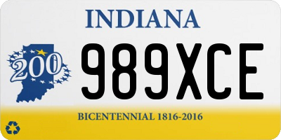 IN license plate 989XCE