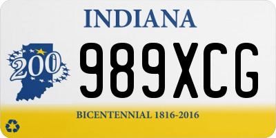 IN license plate 989XCG