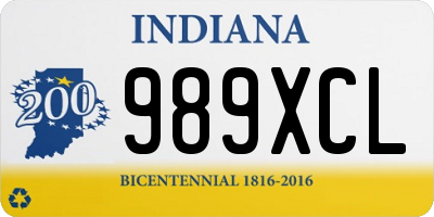 IN license plate 989XCL