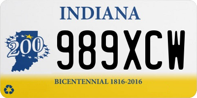 IN license plate 989XCW