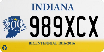 IN license plate 989XCX