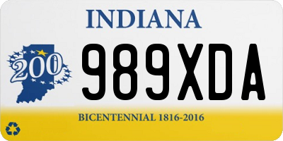 IN license plate 989XDA